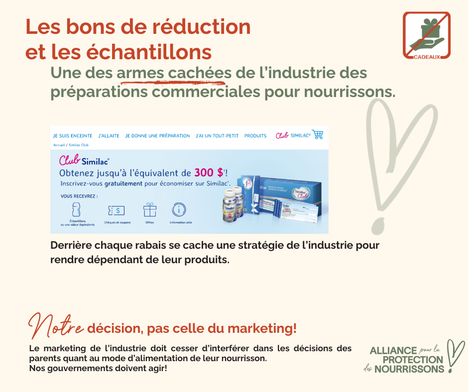 Le Code international de commercialisation des substituts du lait maternel demande clairement de mettre en place des politiques visant à réguler les pratiques commerciales et à garantir que ces produits soient disponibles de manière éthique et financièrement accessible